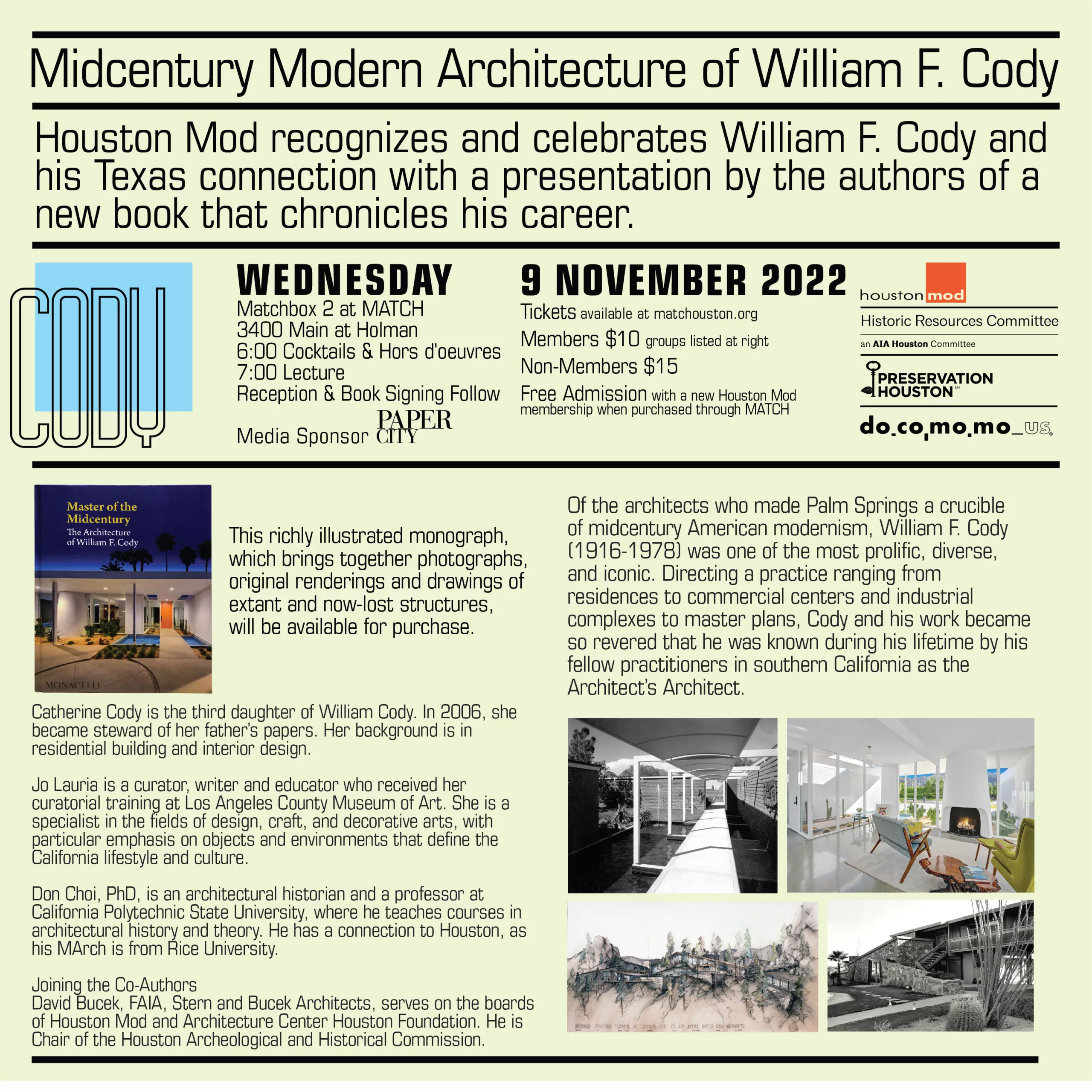 Master of the Midcentury: The Architecture of William F. Cody